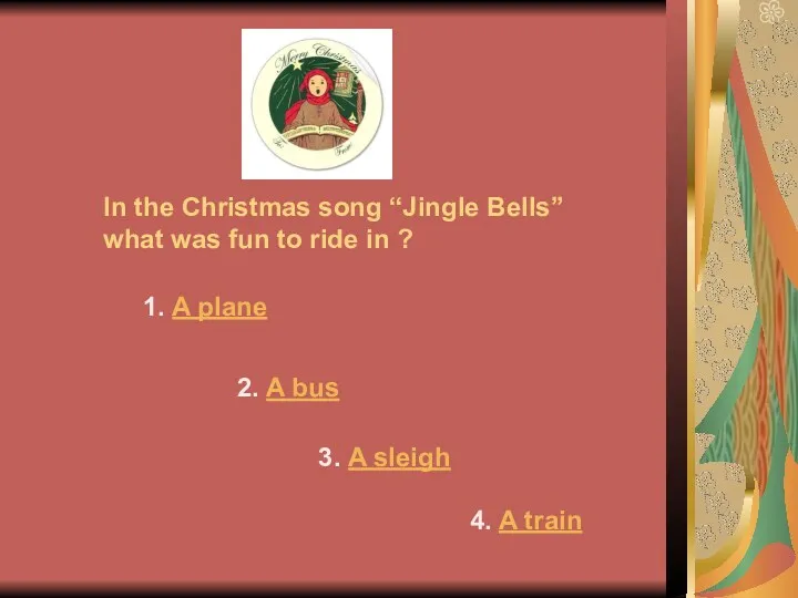 In the Christmas song “Jingle Bells” what was fun to