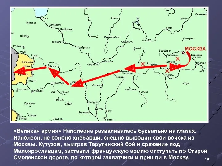 «Великая армия» Наполеона разваливалась буквально на глазах. Наполеон, не солоно