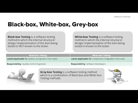 Black-box, White-box, Grey-box
