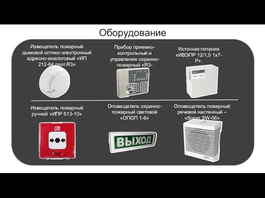 Оборудование Извещатель пожарный дымовой оптико-электронный адресно-аналоговый «ИП 212-64 прот.R3» Прибор приемно-контрольный и управления