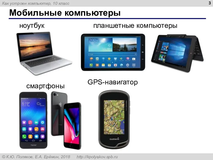 Мобильные компьютеры ноутбук планшетные компьютеры смартфоны GPS-навигатор
