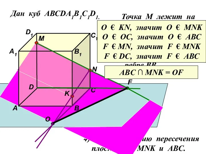 Дан куб АВСDA1B1C1D1. D1 D С1 С В1 В А1