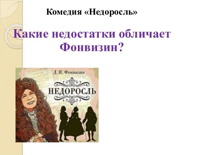 Комедия «Недоросль» Какие недостатки обличает Фонвизин?