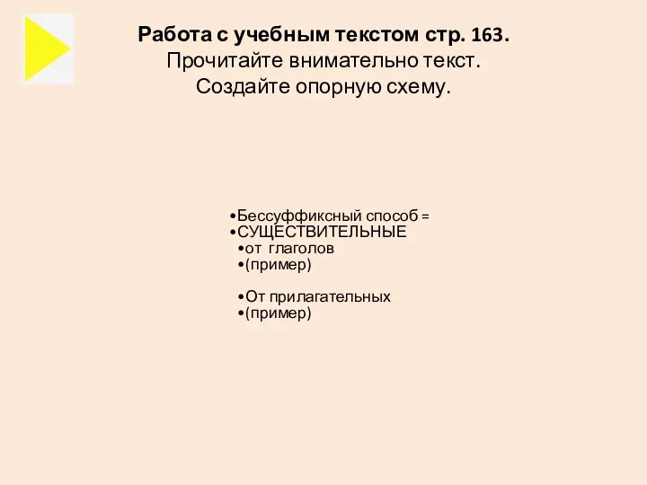 Работа с учебным текстом стр. 163. Прочитайте внимательно текст. Создайте