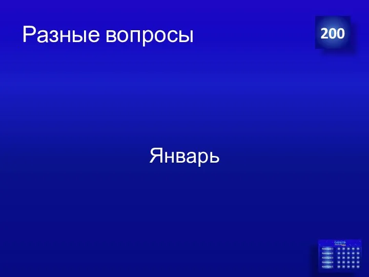 Разные вопросы Январь 200