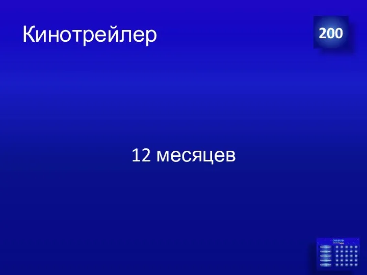 Кинотрейлер 12 месяцев 200