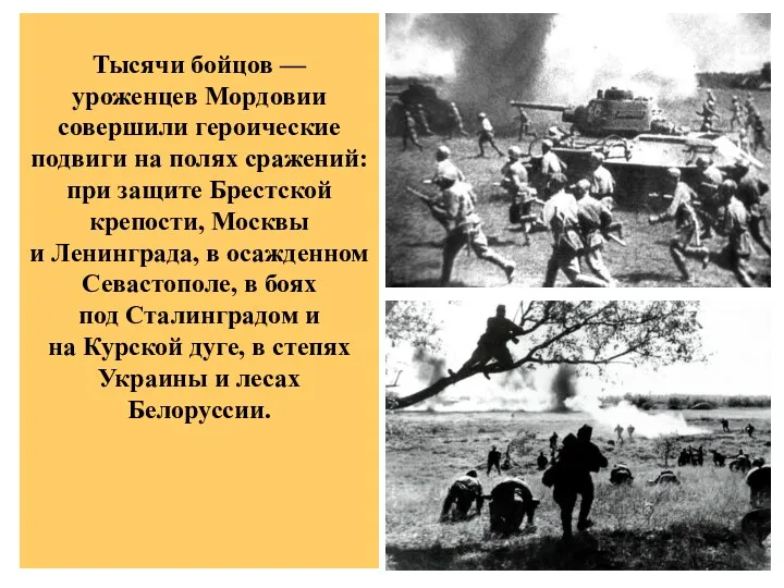 Тысячи бойцов — уроженцев Мордовии совершили героические подвиги на полях