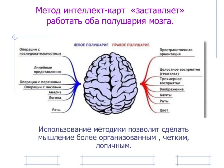 Метод интеллект-карт «заставляет» работать оба полушария мозга. Использование методики позволит