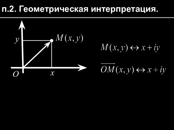 п.2. Геометрическая интерпретация. x y O