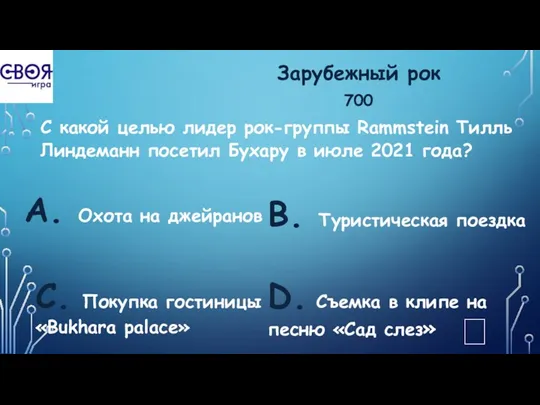 Зарубежный рок 700 С какой целью лидер рок-группы Rammstein Тилль