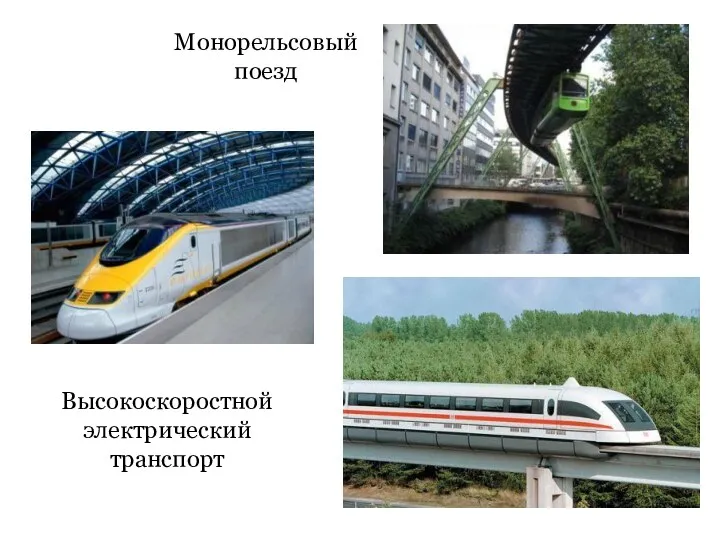 Высокоскоростной электрический транспорт Монорельсовый поезд