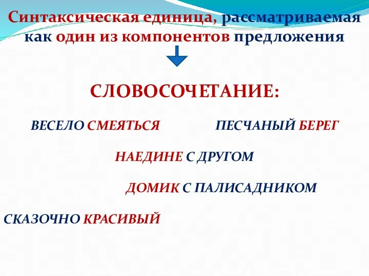 СЛОВОСОЧЕТАНИЕ: ВЕСЕЛО СМЕЯТЬСЯ ПЕСЧАНЫЙ БЕРЕГ НАЕДИНЕ С ДРУГОМ ДОМИК С