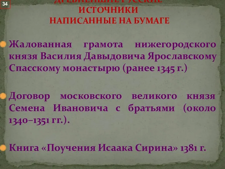 Жалованная грамота нижегородского князя Василия Давыдовича Ярославскому Спасскому монастырю (ранее