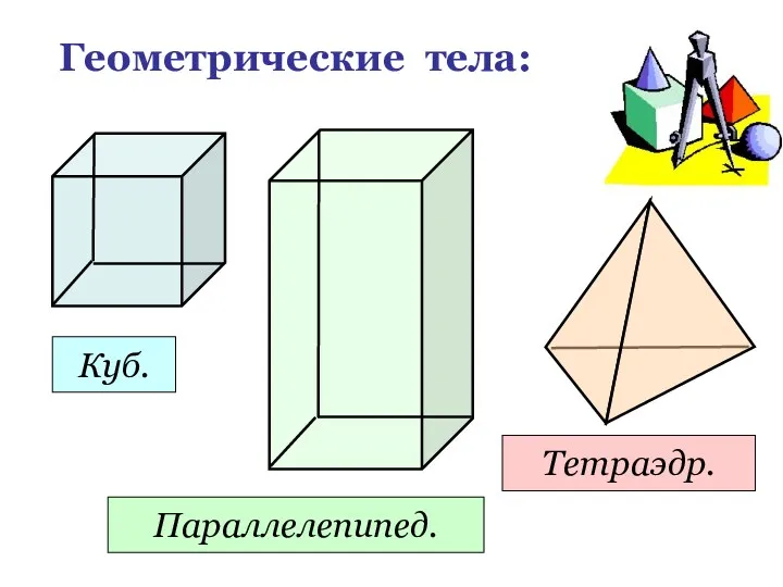 Геометрические тела: Куб. Параллелепипед. Тетраэдр.