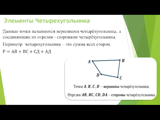 Элементы Четырехугольника