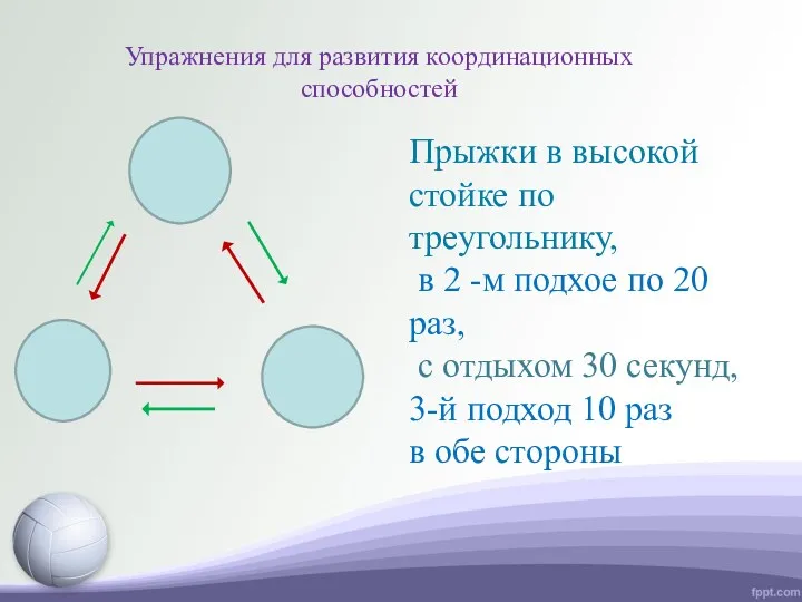 Прыжки в высокой стойке по треугольнику, в 2 -м подхое