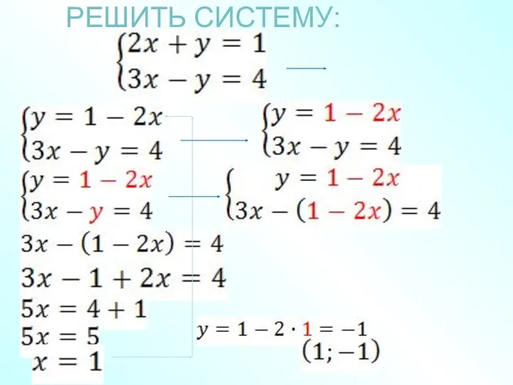 РЕШИТЬ СИСТЕМУ: