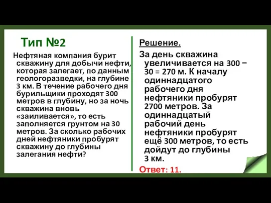 Тип №2 Нефтяная компания бурит скважину для добычи нефти, которая