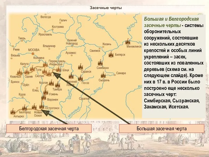 Большая засечная черта Белгородская засечная черта Большая и Белгородская засечные