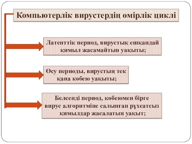 Компьютерлік вирустердің өмірлік циклі Латенттік период, вирустық ешқандай қимыл жасамайтын