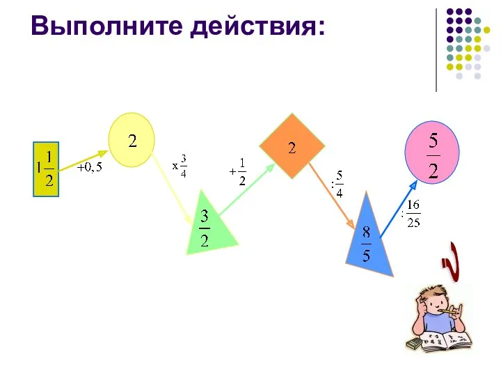 Выполните действия: ?