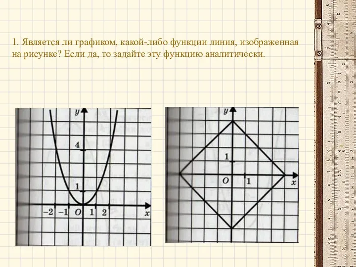 1. Является ли графиком, какой-либо функции линия, изображенная на рисунке?