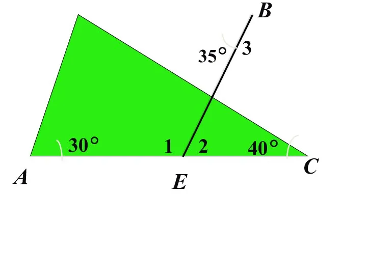 30° 35° 3 1 2 40° А В С Е