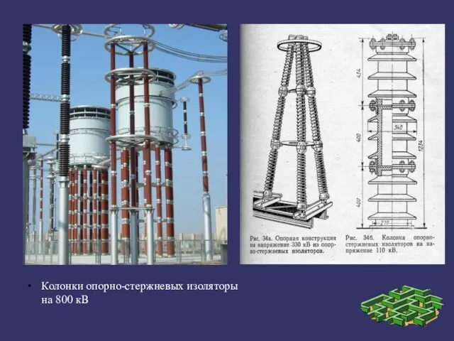 Колонки опорно-стержневых изоляторы на 800 кВ