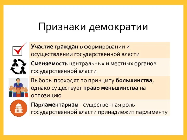 Признаки демократии