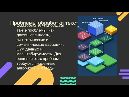 Проблемы обработки текста Обработка текста создает такие проблемы, как двусмысленность,