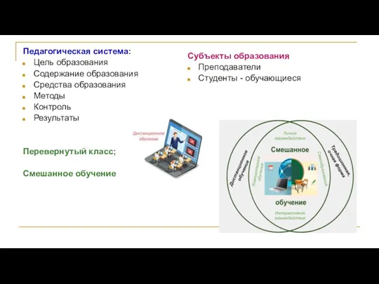 Педагогическая система: Цель образования Содержание образования Средства образования Методы Контроль