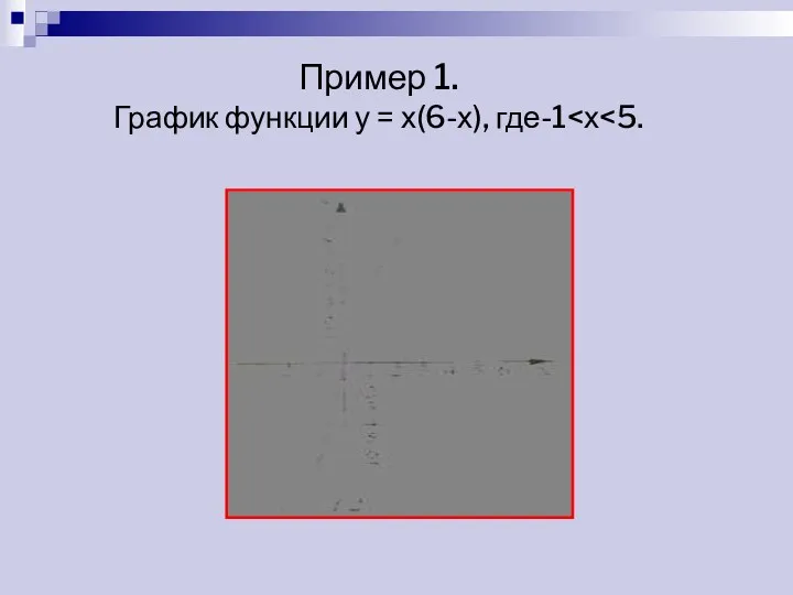 Пример 1. График функции у = х(6-х), где-1