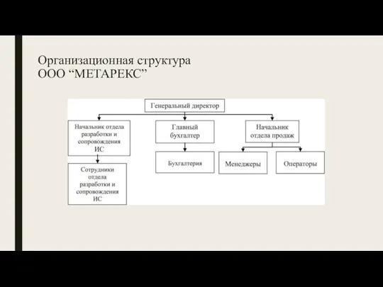 Организационная структура ООО “МЕТАРЕКС”