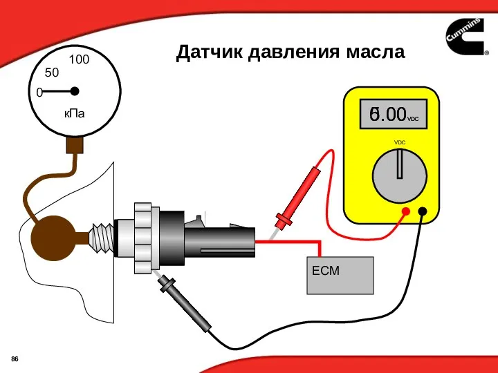 ECM 0 100 50 кПа Датчик давления масла