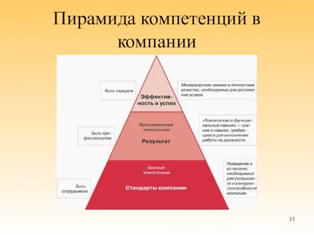 Пирамида компетенций в компании