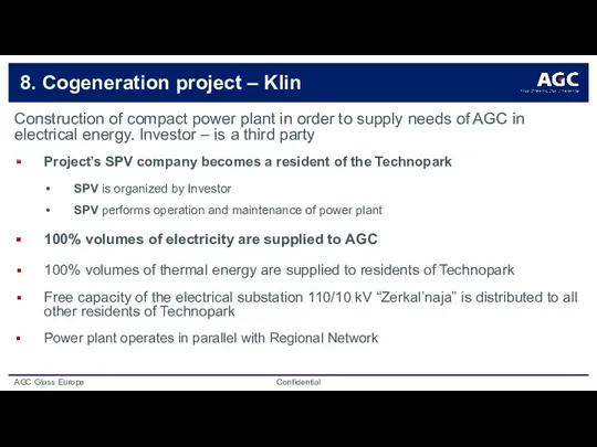 8. Cogeneration project – Klin Construction of compact power plant