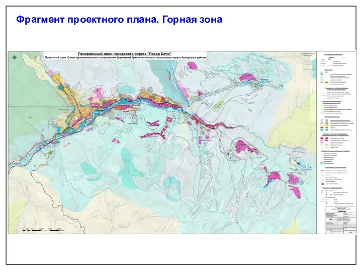 Фрагмент проектного плана. Горная зона