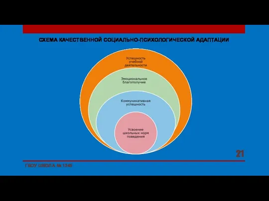 СХЕМА КАЧЕСТВЕННОЙ СОЦИАЛЬНО-ПСИХОЛОГИЧЕСКОЙ АДАПТАЦИИ ГБОУ ШКОЛА № 1245