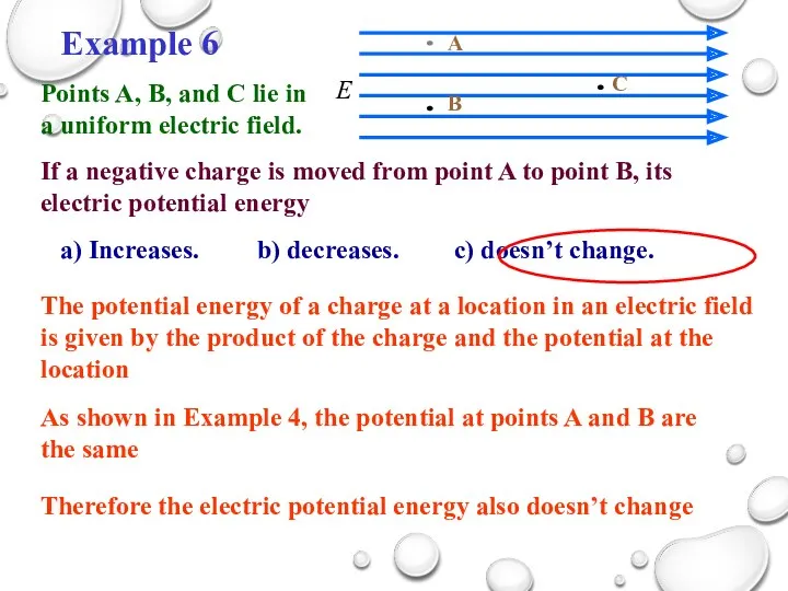 If a negative charge is moved from point A to