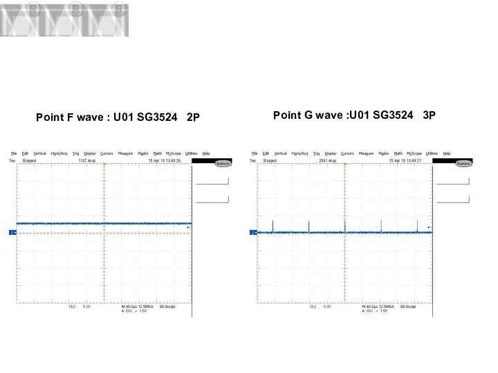 Point F wave : U01 SG3524 2P Point G wave :U01 SG3524 3P