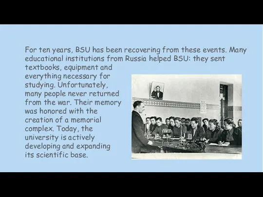 For ten years, BSU has been recovering from these events.