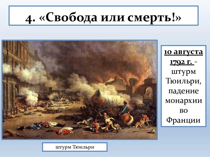 4. «Свобода или смерть!» 10 августа 1792 г. - штурм
