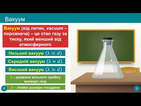 Вакуум Вакуум (від латин, vacuum – порожнеча) – це стан