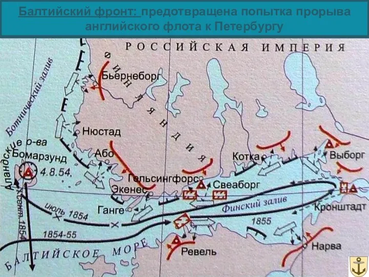Балтийский фронт: предотвращена попытка прорыва английского флота к Петербургу