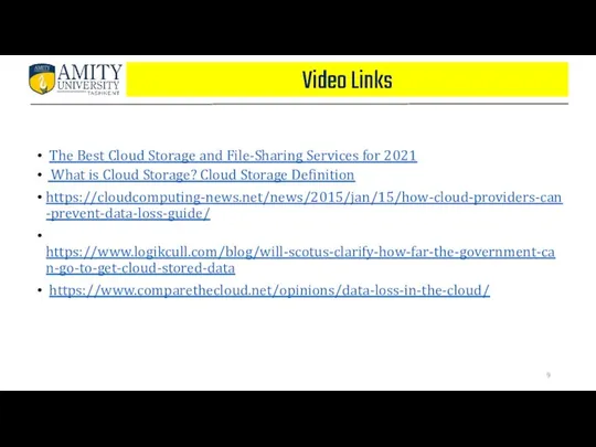 Video Links The Best Cloud Storage and File-Sharing Services for