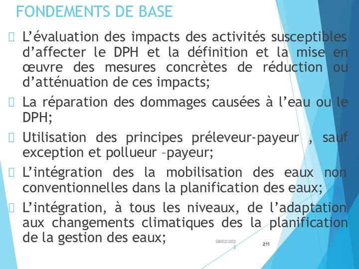 FONDEMENTS DE BASE L’évaluation des impacts des activités susceptibles d’affecter