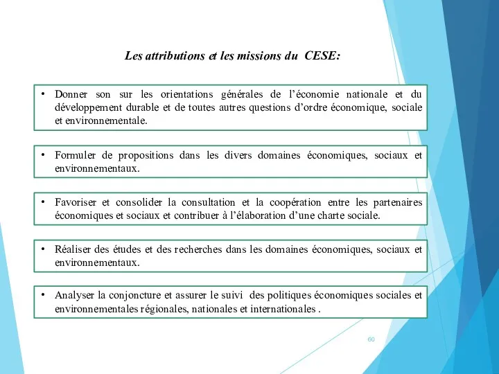 Les attributions et les missions du CESE: Donner son sur