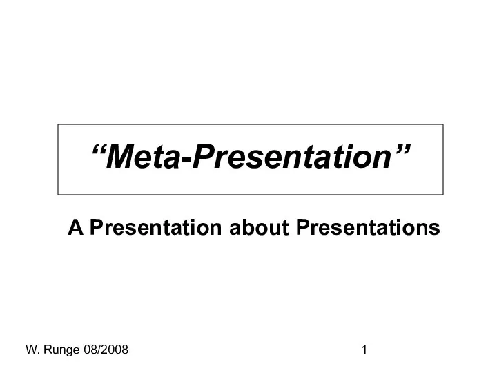 A presentation about presentations
