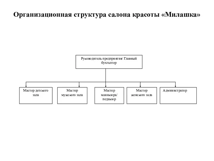 Организационная структура салона красоты «Милашка»