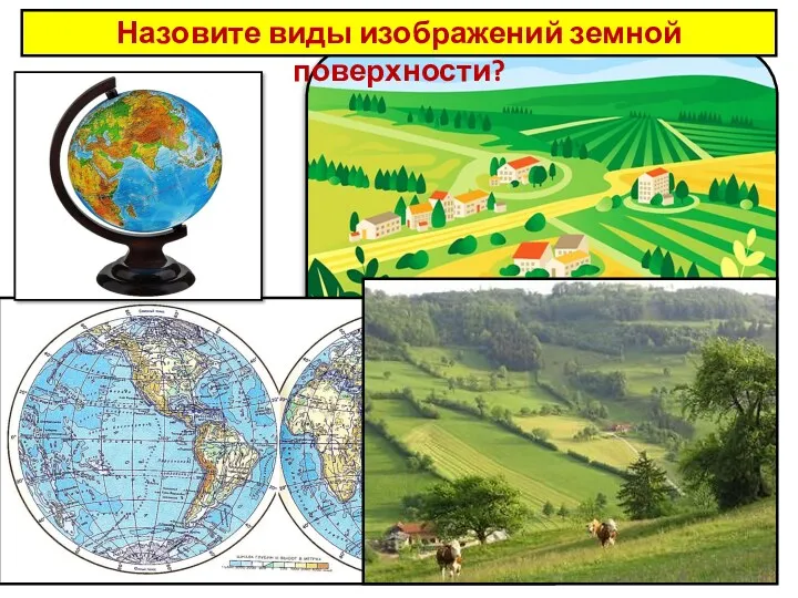 Назовите виды изображений земной поверхности?